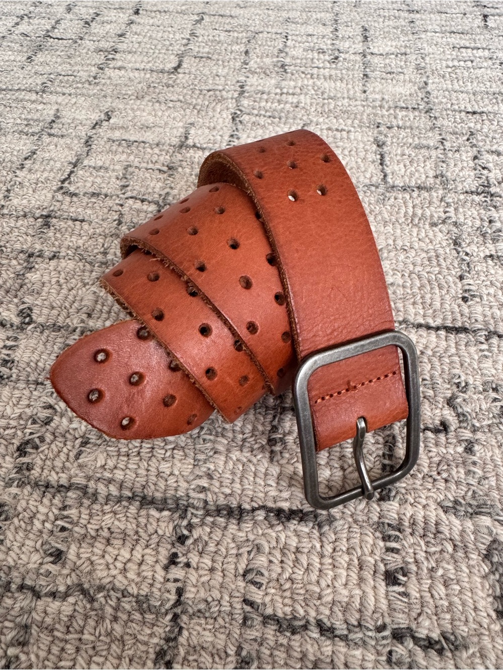 American Eagle leather hole belt